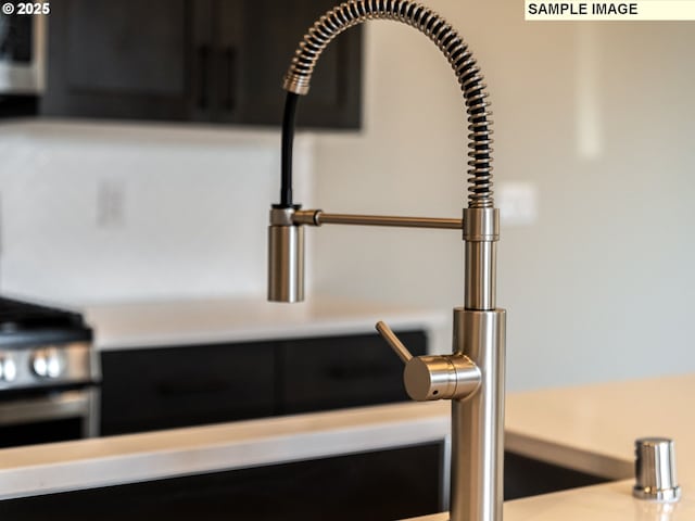 details featuring light countertops and a sink