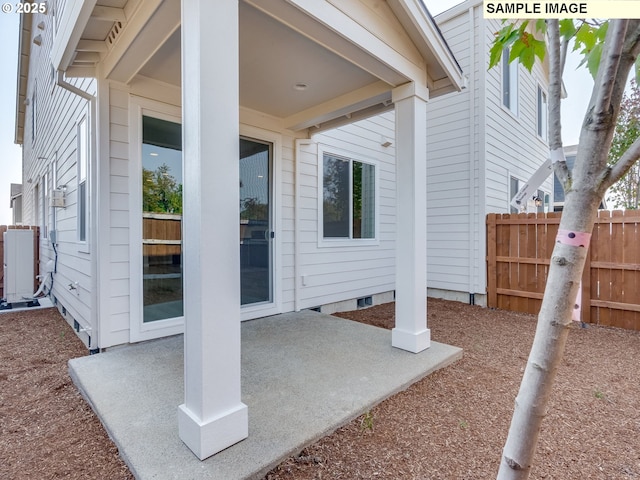 view of patio with fence