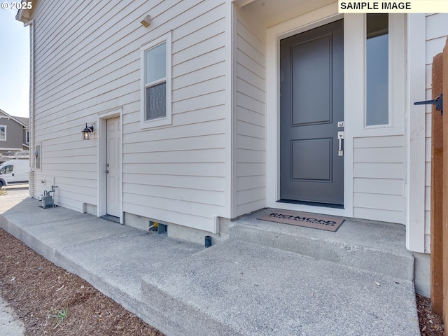 view of doorway to property