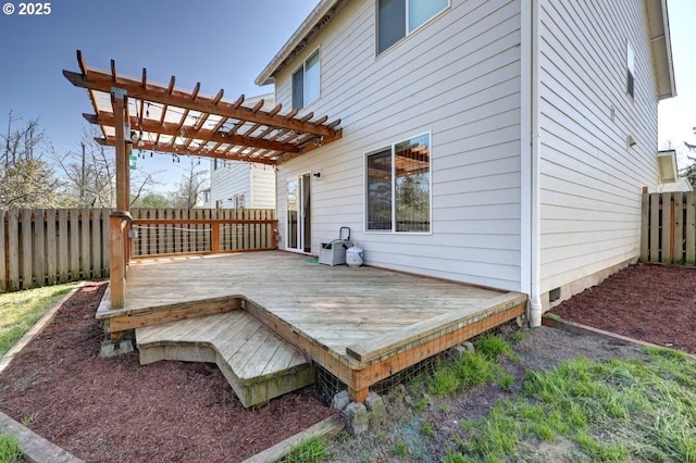 27 NW 6th Pl, Warrenton, OR 97146 - wooden terrace featuring fence and a pergola