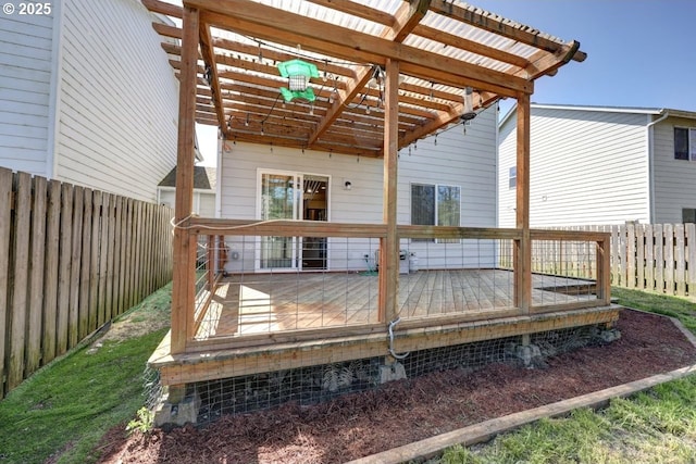 27 NW 6th Pl, Warrenton, OR 97146 - wooden deck featuring fence and a pergola