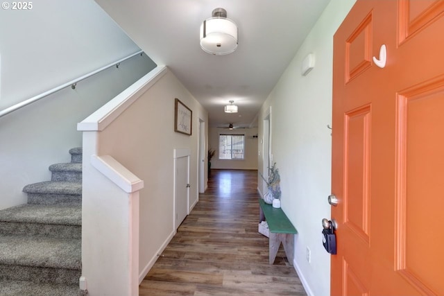27 NW 6th Pl, Warrenton, OR 97146 - hall with stairs and wood finished floors