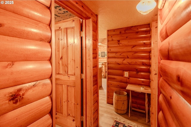 177 Northwoods, Cougar, WA 98616 - sauna featuring rustic walls and wood finished floors