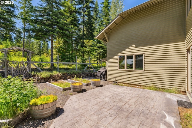 165 Stadelman Dr, Trout Lake, WA 98650 - view of patio with a vegetable garden