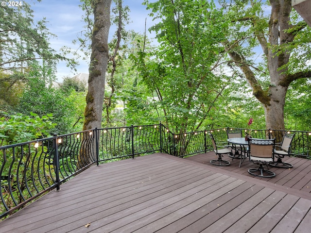 view of wooden deck