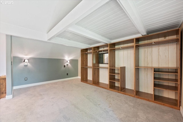 7752 SW Barnes Rd Unit B, Portland, OR 97225 - unfurnished bedroom featuring beam ceiling, carpet flooring, and baseboards