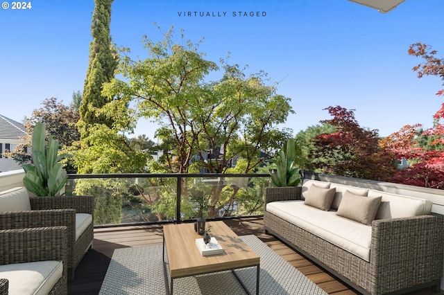balcony with an outdoor living space