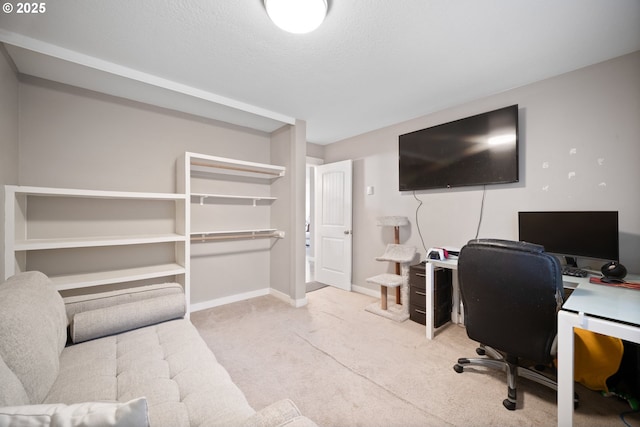 5582 SW Murray Blvd, Beaverton, OR 97005 - office area with a textured ceiling, baseboards, and carpet