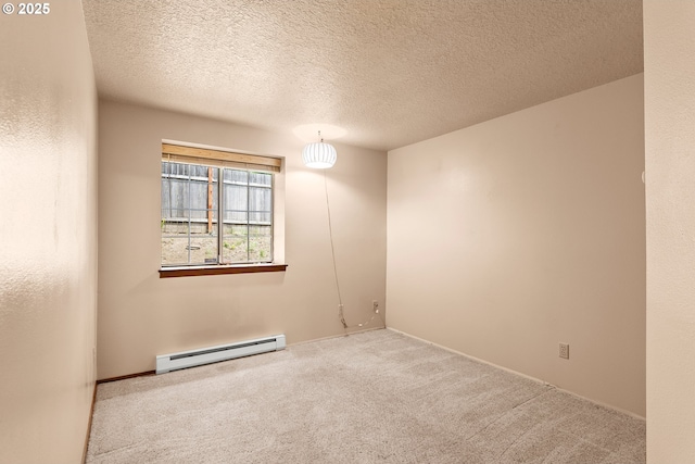15210 SW 100th Ave, Portland, OR 97224 - carpeted spare room with a baseboard radiator and a textured ceiling
