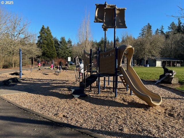 view of jungle gym