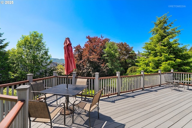 1810 D St, Forest Grove, OR 97116 - wooden terrace featuring outdoor dining space