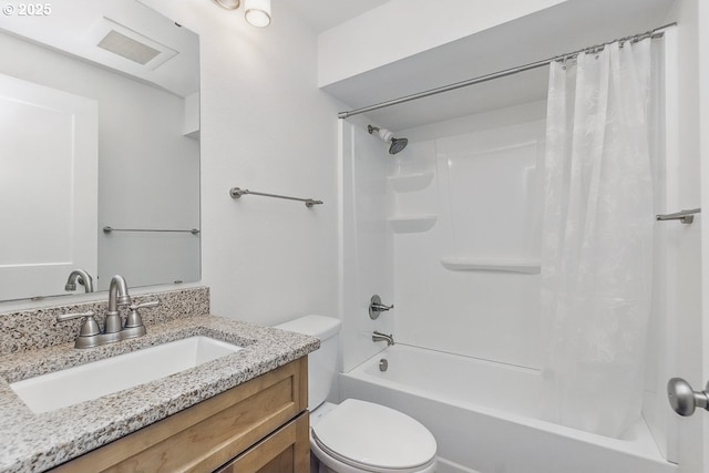 6841 SW Sussex St, Beaverton, OR 97008 - bathroom with toilet, vanity, and shower / tub combo