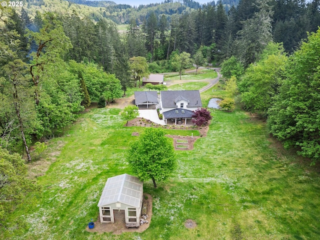 aerial view with a view of trees