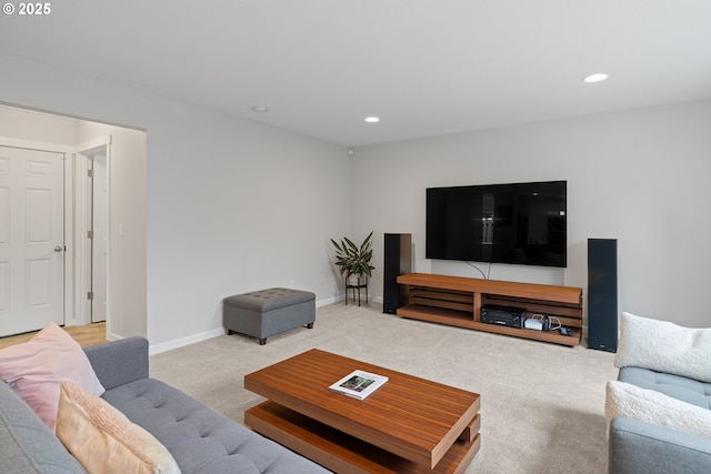 view of carpeted living room