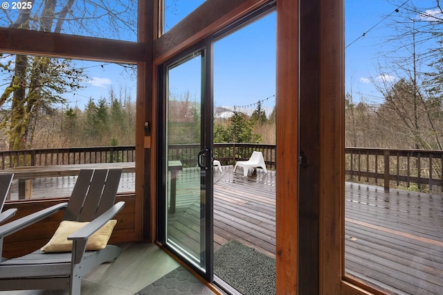 view of sunroom / solarium