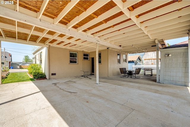 view of patio / terrace with fence and outdoor dining space