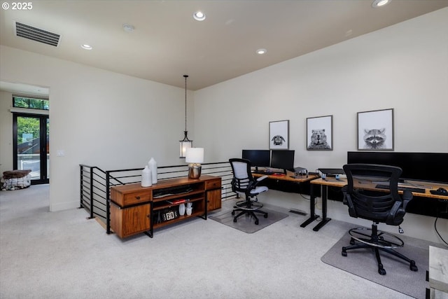 542 4th St, Lake Oswego, OR 97034 - office area featuring carpet and recessed lighting