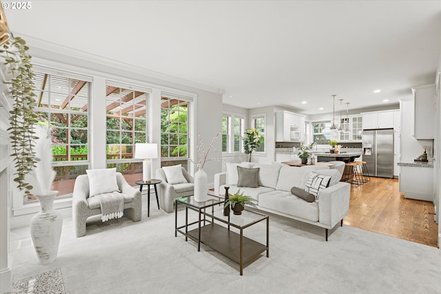 1206 NW Mayfield Rd, Portland, OR 97229 - living area with recessed lighting and light wood-type flooring