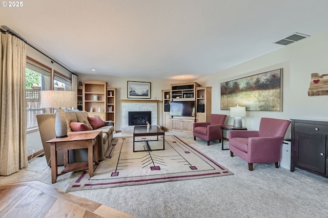 5839 NW Necanicum Way, Portland, OR 97229 - living area with a fireplace