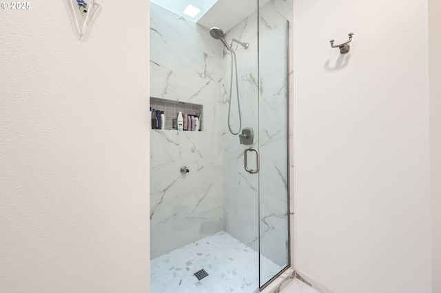 5839 NW Necanicum Way, Portland, OR 97229 - bathroom with a marble finish shower