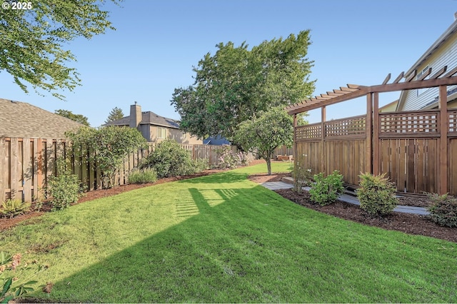 5839 NW Necanicum Way, Portland, OR 97229 - fenced backyard featuring a pergola