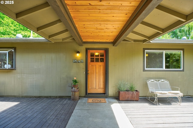 180 NW 107th Ave, Portland, OR 97229 - view of exterior entry featuring a deck