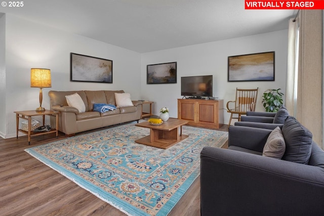 11144 NE Knott St, Portland, OR 97220 - living room with wood finished floors and baseboards