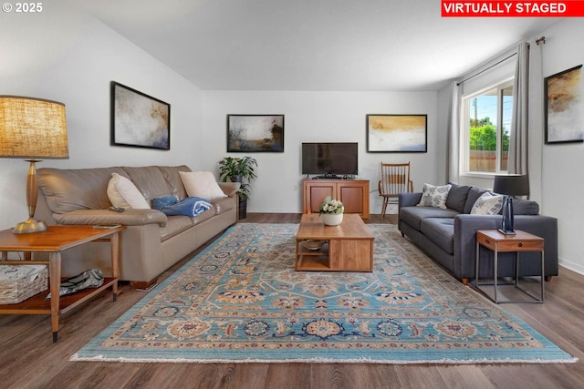 11144 NE Knott St, Portland, OR 97220 - living area featuring wood finished floors and baseboards