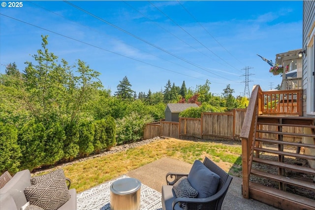 9050 SW 161st Ave, Beaverton, OR 97007 - fenced backyard with a patio and stairway