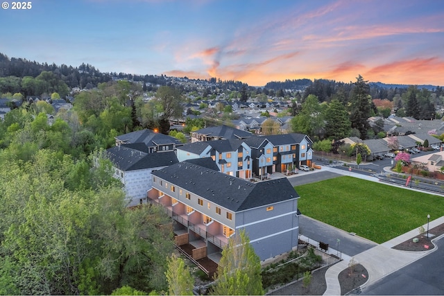 drone / aerial view featuring a residential view