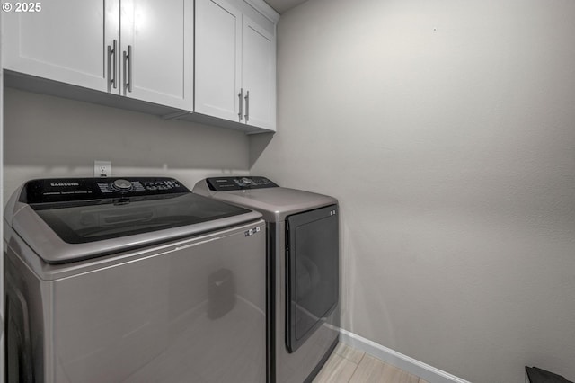 6510 N 89th Ave, Camas, WA 98607 - laundry room with independent washer and dryer, cabinet space, and baseboards