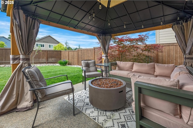 6510 N 89th Ave, Camas, WA 98607 - view of patio featuring a gazebo and an outdoor hangout area