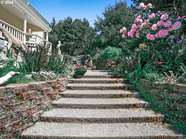 view of stairs