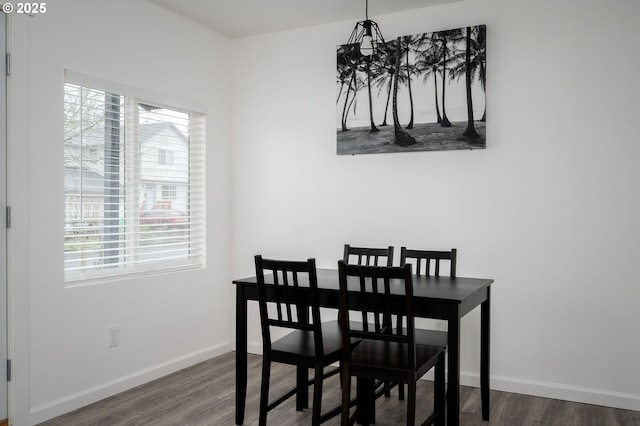 dining room with hardwood / wood-style floors