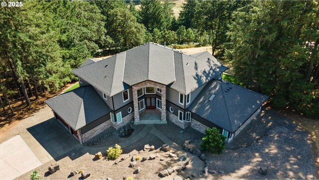 16155 NE Wilkerson Way, Newberg, OR 97132 - drone / aerial view featuring a forest view