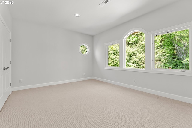 370 NW 81st Pl, Portland, OR 97229 - spare room with baseboards, light carpet, and recessed lighting