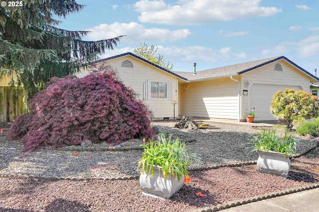 5219 Lacey Ct N, Keizer, OR 97303 - view of front facade with crawl space and a garage