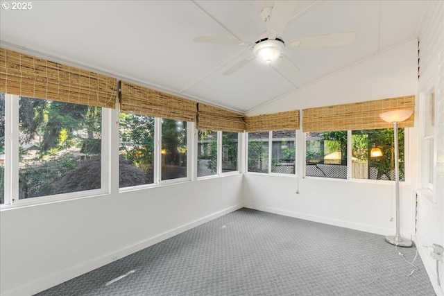 1824 NE 52nd Ave, Portland, OR 97213 - unfurnished sunroom with a ceiling fan and vaulted ceiling
