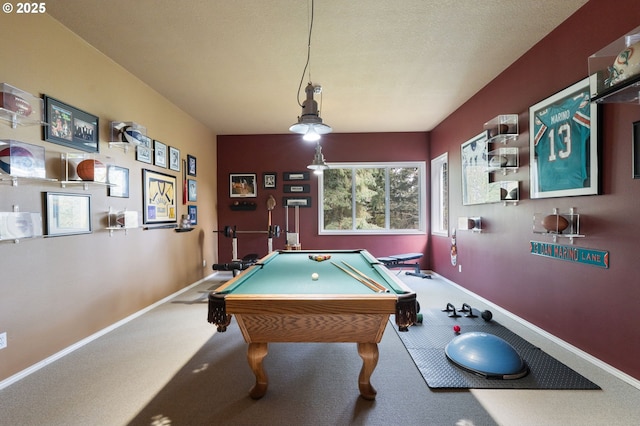 13581 SW Essex Dr, Portland, OR 97223 - rec room featuring billiards table, baseboards, and carpet