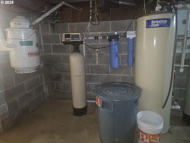 70202 Potato Bottom Rd, Lakeside, OR 97449 - utility room with water heater and a central vacuum unit
