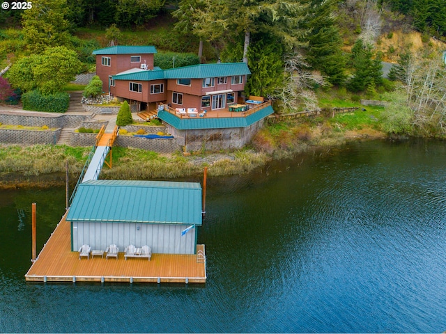 70202 Potato Bottom Rd, Lakeside, OR 97449 - view from above of property featuring a large body of water