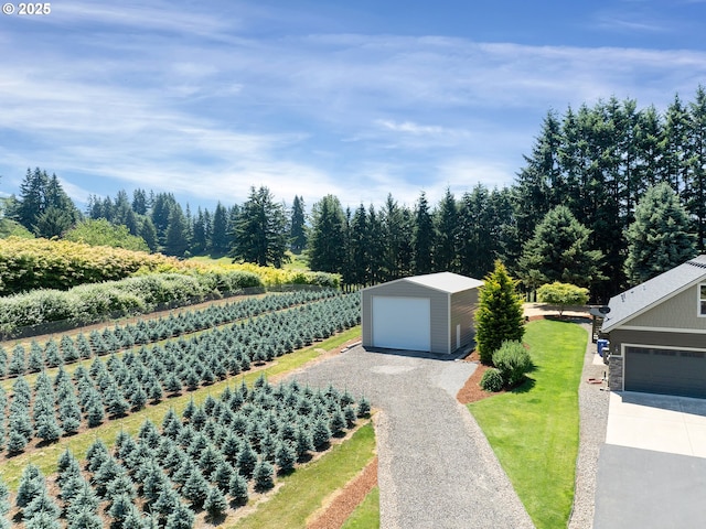 36280 SE Hauglum Rd, Boring, OR 97009 - view of grassy yard with an outbuilding and a detached garage
