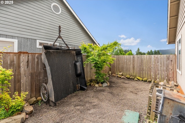 view of fenced backyard