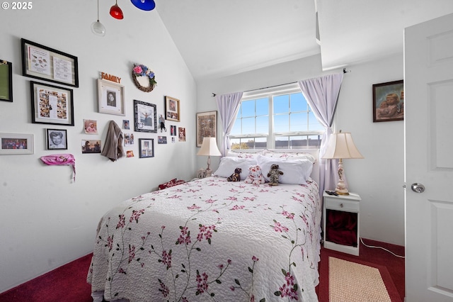 925 S Irvine Pl, Seaside, OR 97138 - bedroom with carpet flooring and lofted ceiling