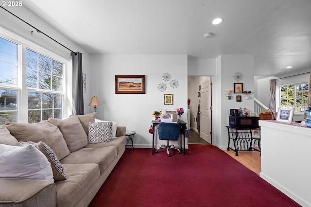 925 S Irvine Pl, Seaside, OR 97138 - living area featuring recessed lighting and wood finished floors
