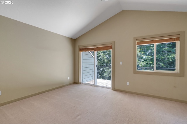 9400 SW 153rd Ave, Beaverton, OR 97007 - spare room featuring vaulted ceiling and light colored carpet