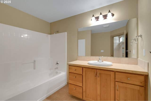 9400 SW 153rd Ave, Beaverton, OR 97007 - bathroom featuring vanity, shower / bath combination, and tile patterned flooring