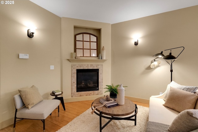 9400 SW 153rd Ave, Beaverton, OR 97007 - living room with light wood-type flooring and a tiled fireplace