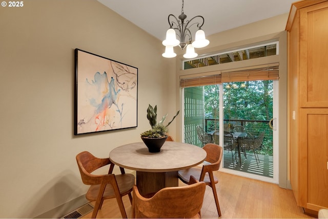 9400 SW 153rd Ave, Beaverton, OR 97007 - dining area with a chandelier and light wood finished floors