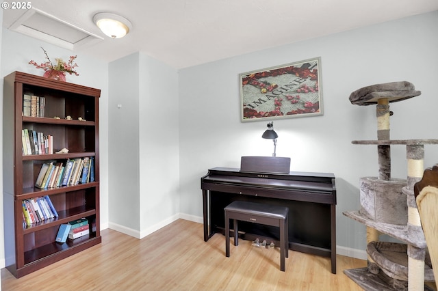 3580 Wilshire Ln, Eugene, OR 97405 - sitting room featuring wood finished floors and attic access
